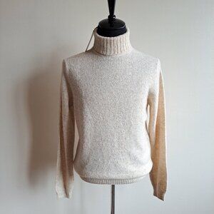 NEW Heritage Men's Wool Light Cream Turtleneck Sweater Size 52 / L